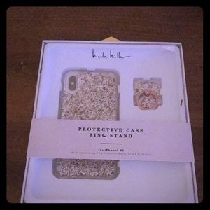 Nicole Miller iPhone XS case with pink sparkles!!!